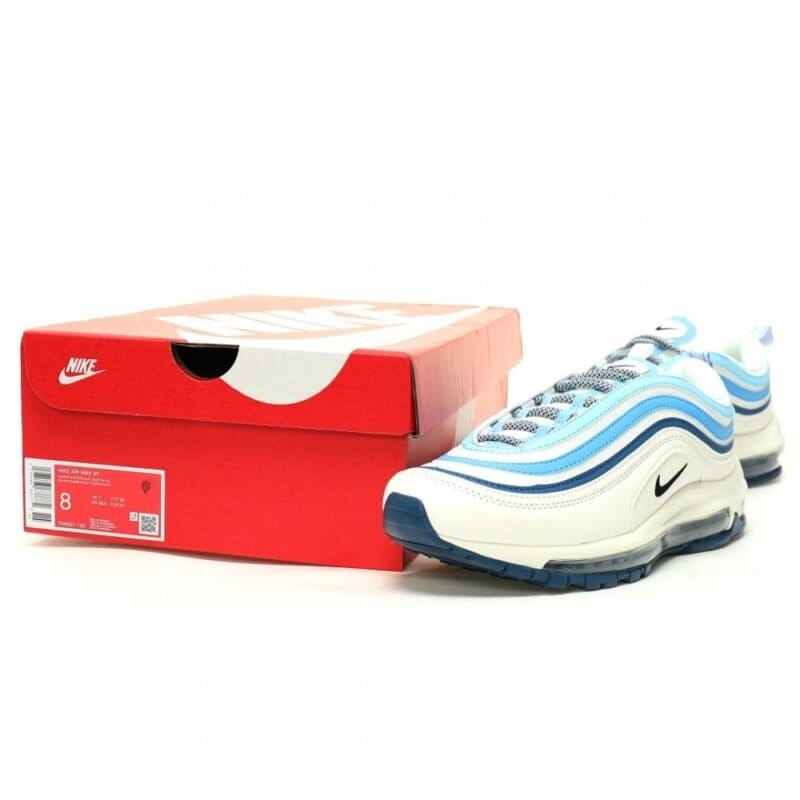 【AT12900】Nike エアマックス 97 シューズ ホワイトアイス グレーシャーブルー ストリートファッション | Nike Air Max