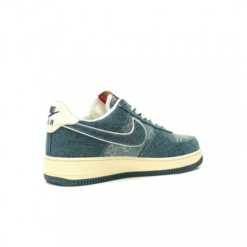 【AT12923】Nike x GucciコラボAir Force 1 Lowスニーカー - デニムブルーのファッション魅力 | Gucci x Nike