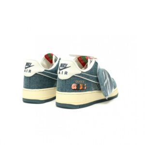 【AT12923】Nike x GucciコラボAir Force 1 Lowスニーカー - デニムブルーのファッション魅力 | Gucci x Nike