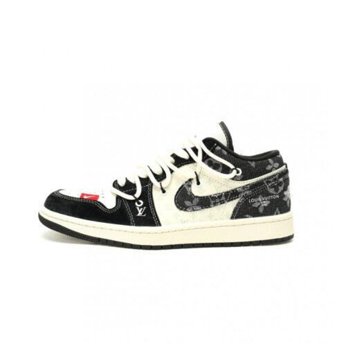 【AT12927】ルイ・ヴィトン x ナイキ エアジョーダン 1ローコラボスニーカー | LV x Nike