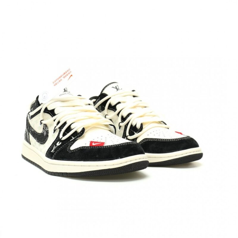 【AT12927】ルイ・ヴィトン x ナイキ エアジョーダン 1ローコラボスニーカー | LV x Nike