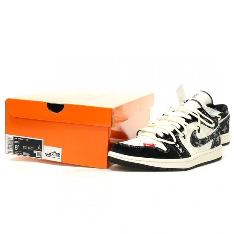 【AT12927】ルイ・ヴィトン x ナイキ エアジョーダン 1ローコラボスニーカー | LV x Nike