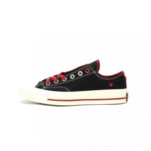 【AT12946】Converse Chuck Taylor All Star 1970 OX「Seasonal」ブラック＆ワインレッドローカットスニーカー | All Star