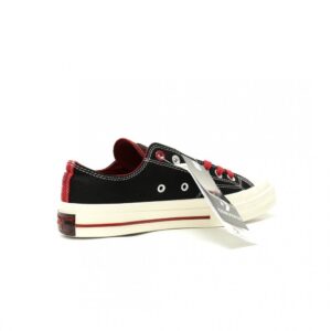 【AT12946】Converse Chuck Taylor All Star 1970 OX「Seasonal」ブラック＆ワインレッドローカットスニーカー | All Star