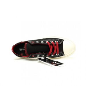 【AT12946】Converse Chuck Taylor All Star 1970 OX「Seasonal」ブラック＆ワインレッドローカットスニーカー | All Star