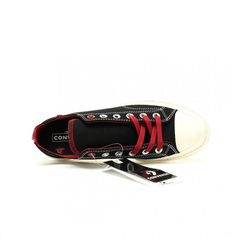 【AT12946】Converse Chuck Taylor All Star 1970 OX「Seasonal」ブラック＆ワインレッドローカットスニーカー | All Star