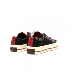 【AT12946】Converse Chuck Taylor All Star 1970 OX「Seasonal」ブラック＆ワインレッドローカットスニーカー | All Star