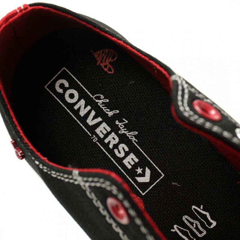 【AT12946】Converse Chuck Taylor All Star 1970 OX「Seasonal」ブラック＆ワインレッドローカットスニーカー | All Star