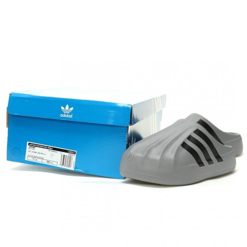 【AT12949】アディダスadiFOM Superstarシリーズミュールシューズ - シメントグレー配色 | Adidas Superstar