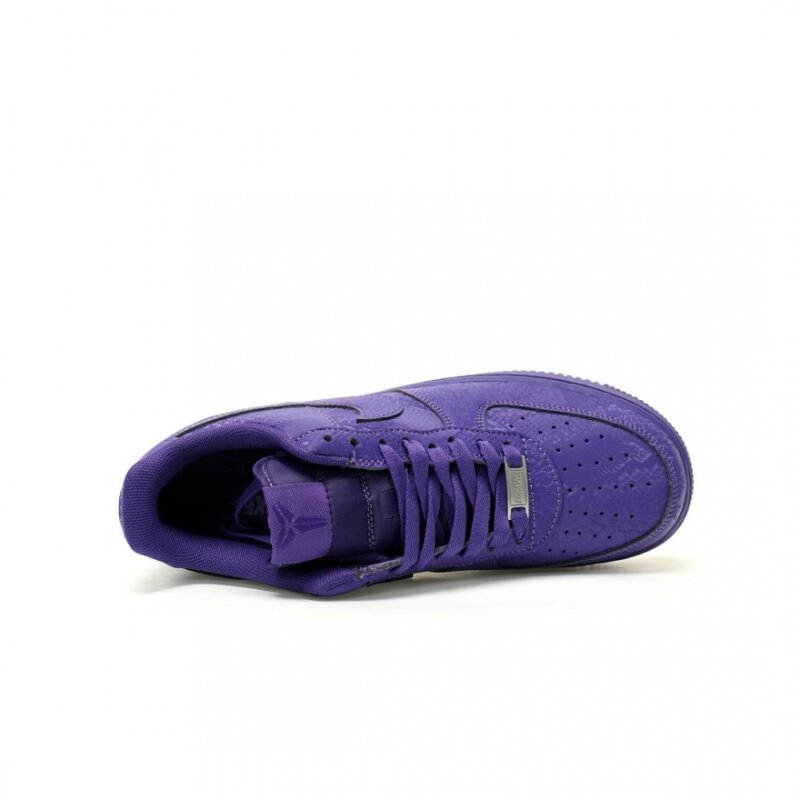 【AT12959】ナイキ×コービー・ブライアントコラボ Air Force 1 Low エアフォース1ロー Court Purple カラー牛革スニーカー | Nike Kobe