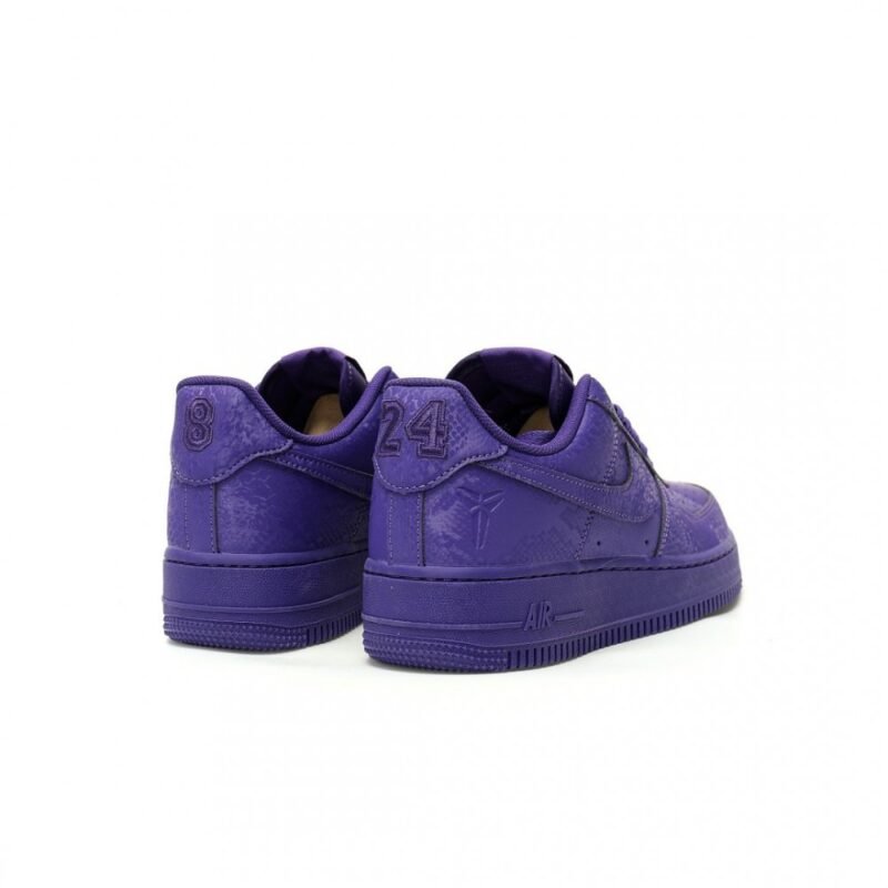 【AT12959】ナイキ×コービー・ブライアントコラボ Air Force 1 Low エアフォース1ロー Court Purple カラー牛革スニーカー | Nike Kobe