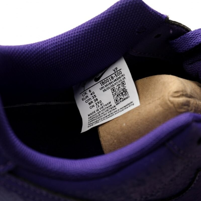 【AT12959】ナイキ×コービー・ブライアントコラボ Air Force 1 Low エアフォース1ロー Court Purple カラー牛革スニーカー | Nike Kobe