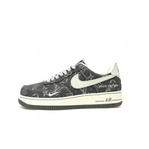 【AT12963】ルイ・ヴィトン×ナイキ ダークグレーデニムエアフォース1スニーカー | Louis Vuitton x Nike