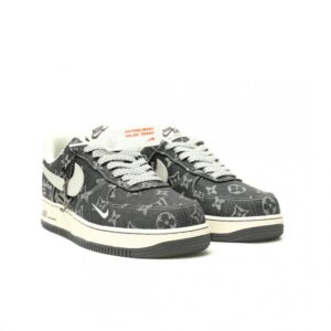 【AT12963】ルイ・ヴィトン×ナイキ ダークグレーデニムエアフォース1スニーカー | Louis Vuitton x Nike