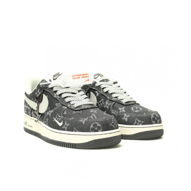 【AT12963】ルイ・ヴィトン×ナイキ ダークグレーデニムエアフォース1スニーカー | Louis Vuitton x Nike