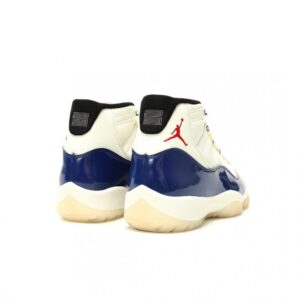 【AT12967】ナイキ エアジョーダン11シリーズ：クリームホワイト＆ブルーのハイカットバスケットボールシューズ | Nike Air Jordan