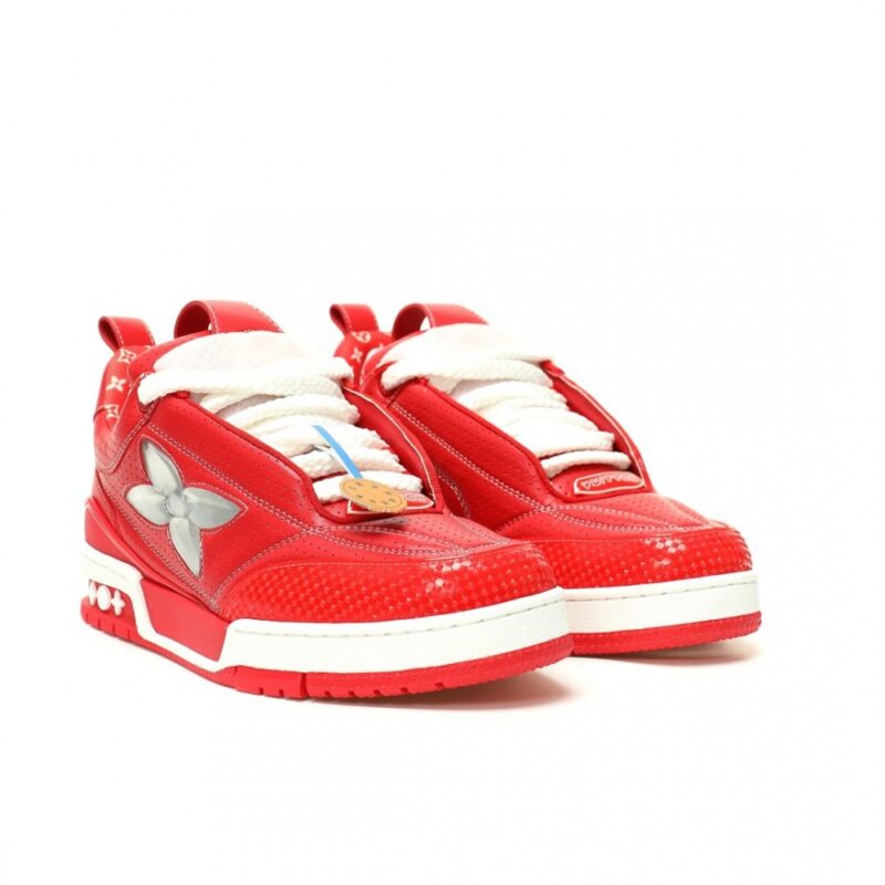 【AT12971】ルイ・ヴィトンLouis Vuitton LV Skate 1854 Low Sneakerシリーズ レッド＆ホワイトロートップスニーカー | Louis Vuitton Malletier