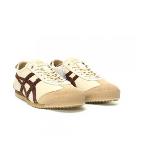 【AT12983】Onitsuka Tiger 鬼塚虎 Mexico 66 SD クリームホワイトと深茶色のレトロな美学を表現するスニーカー | Onitsuka Tiger