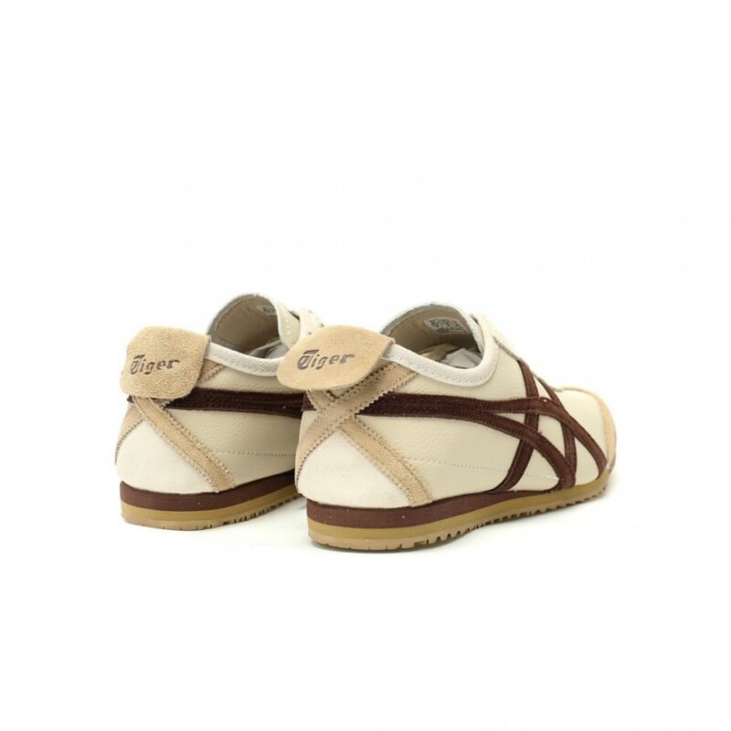 【AT12983】Onitsuka Tiger 鬼塚虎 Mexico 66 SD クリームホワイトと深茶色のレトロな美学を表現するスニーカー | Onitsuka Tiger