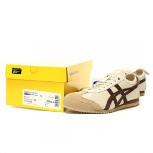 【AT12983】Onitsuka Tiger 鬼塚虎 Mexico 66 SD クリームホワイトと深茶色のレトロな美学を表現するスニーカー | Onitsuka Tiger