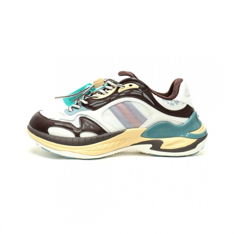 【AT13027】グッチ(Gucci) 2.0ロー・スニーカー | 反射ボーダー&厚底デザイン | ビンテージ風ストリートファッション | Gucci