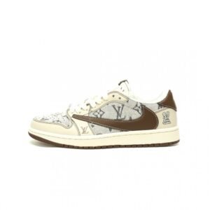 【AT13041】ルイ・ヴィトン x トラビス・スコット x ナイキ エアジョーダン 1 ロー スニーカー | Nike x Louis Vuitton