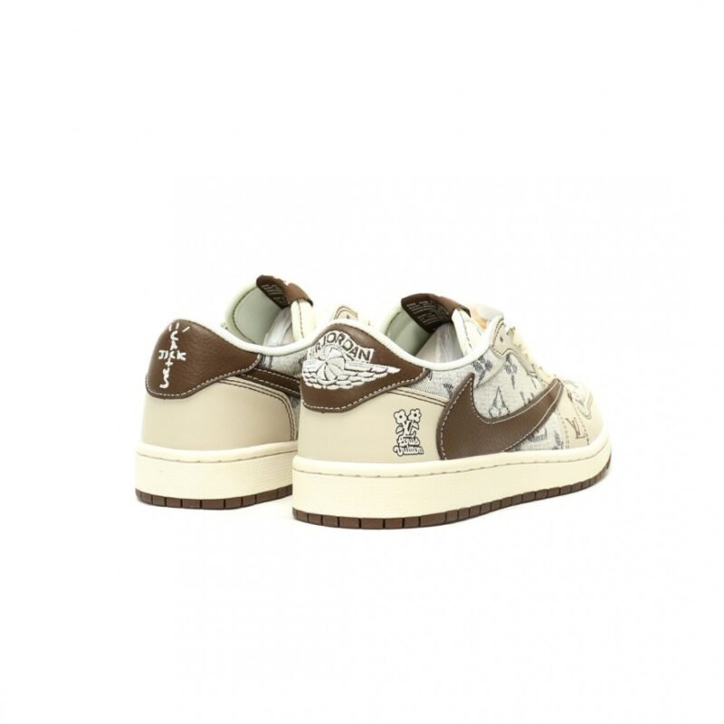 【AT13041】ルイ・ヴィトン x トラビス・スコット x ナイキ エアジョーダン 1 ロー スニーカー | Nike x Louis Vuitton