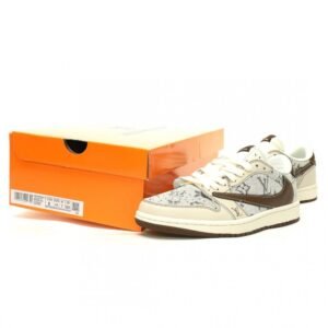 【AT13041】ルイ・ヴィトン x トラビス・スコット x ナイキ エアジョーダン 1 ロー スニーカー | Nike x Louis Vuitton