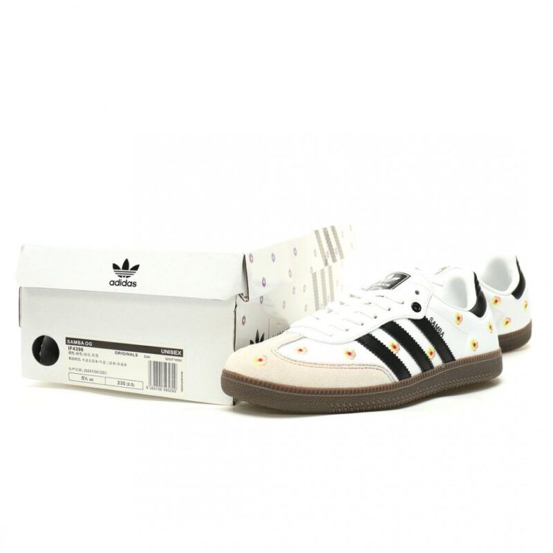 【AT13054】アディダスオリジナルス Samba OGシリーズスニーカー デイジー刺繍デザイン | Adidas Samba