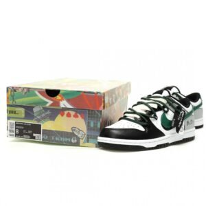 【AT13068】ナイキSBダンクロー ブラックホワイトグリーン スケートボードシューズ | Nike Dunk