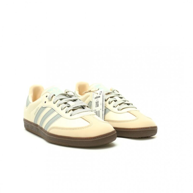 【AT13087】アディダスオリジナルスSamba OG メンズ スポーツシューズ 海塩ホワイト ミルクブルー キャラメル | Adidas Samba