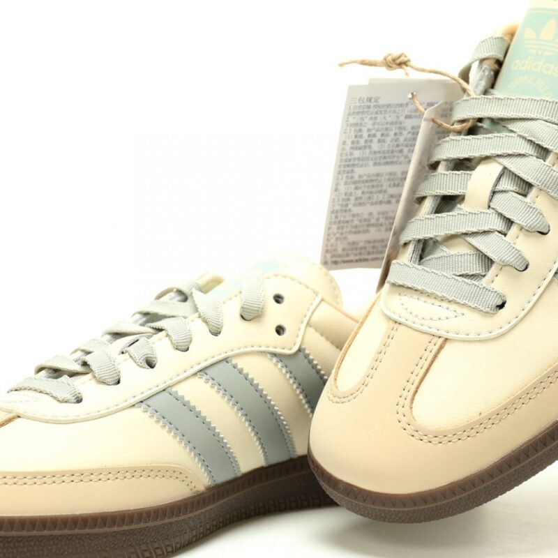 【AT13087】アディダスオリジナルスSamba OG メンズ スポーツシューズ 海塩ホワイト ミルクブルー キャラメル | Adidas Samba