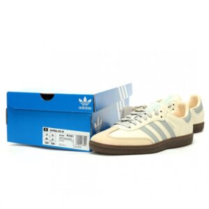 【AT13087】アディダスオリジナルスSamba OG メンズ スポーツシューズ 海塩ホワイト ミルクブルー キャラメル | Adidas Samba