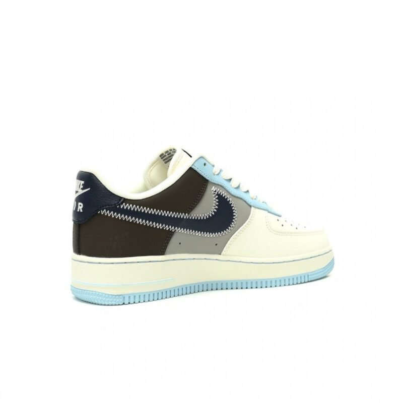 【AT13125】Louis Vuitton x Nike Air Force 1 スニーカー - デニム素材とエレガントなカラーブロックデザイン | Nike x Louis Vuitton