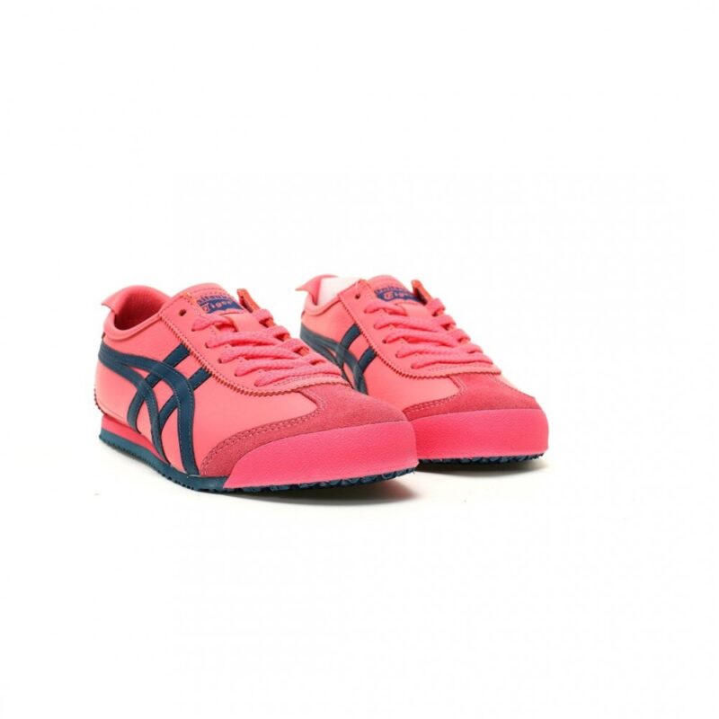 【AT13154】Onitsuka TigerのMexico 66レトロランニングシューズ - ピンクとネイビーのエレガントな融合 | Onitsuka Tiger