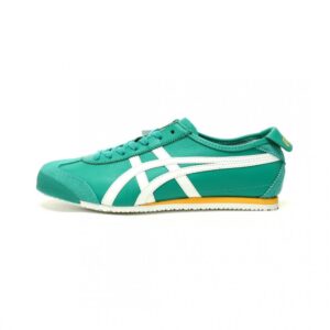 【AT13155】Onitsuka Tiger鬼塚虎 Mexico 66 レザースニーカー 緑と白のクラシックデザイン | Onitsuka Tiger