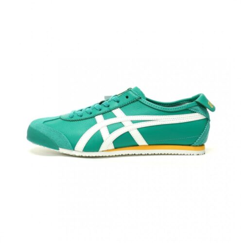 489290784_1 【AT13155】Onitsuka Tiger鬼塚虎 Mexico 66 レザースニーカー 緑と白のクラシックデザイン | Onitsuka Tiger