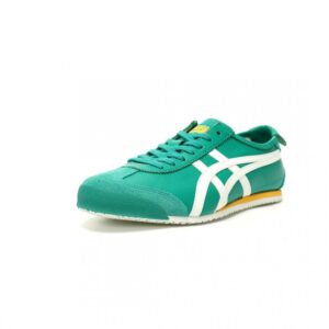 【AT13155】Onitsuka Tiger鬼塚虎 Mexico 66 レザースニーカー 緑と白のクラシックデザイン | Onitsuka Tiger