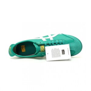 【AT13155】Onitsuka Tiger鬼塚虎 Mexico 66 レザースニーカー 緑と白のクラシックデザイン | Onitsuka Tiger