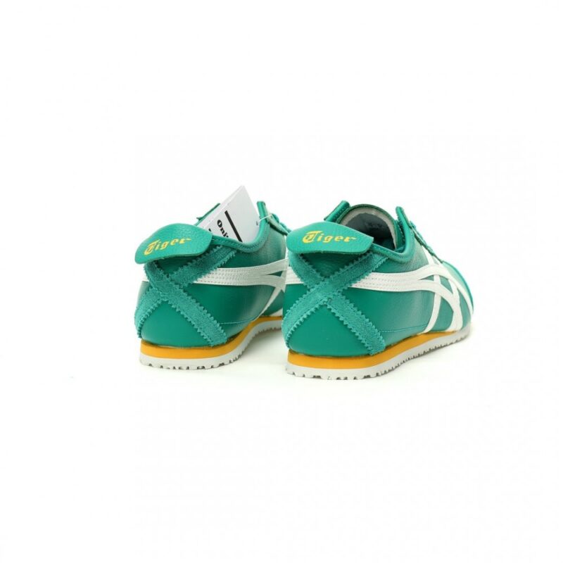 【AT13155】Onitsuka Tiger鬼塚虎 Mexico 66 レザースニーカー 緑と白のクラシックデザイン | Onitsuka Tiger
