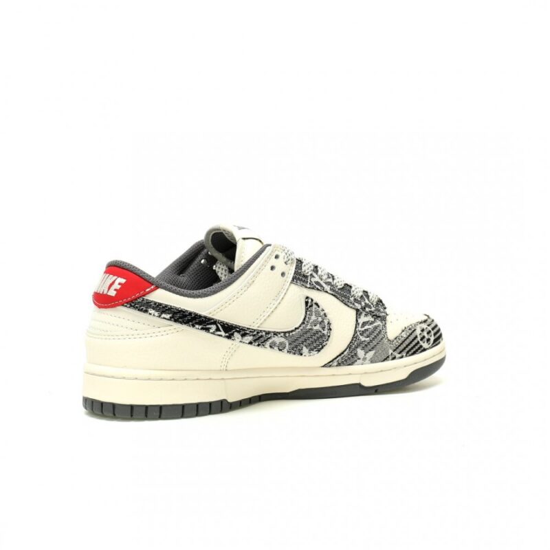 【AT13239】ルイ・ヴィトン x ナイキ SB ダンクロー スニーカー - リザード型押し牛革&デニム素材、高級感とストリートカルチャー融合 🔥 | LV x Nike