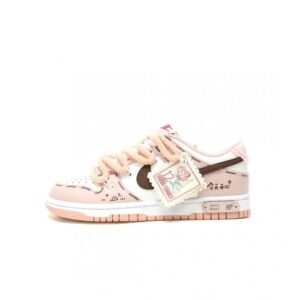 【AT13369】オフホワイトとナイキのコラボSB Dunk Lowローズカラースポーツシューズ | OffWhite x Nike
