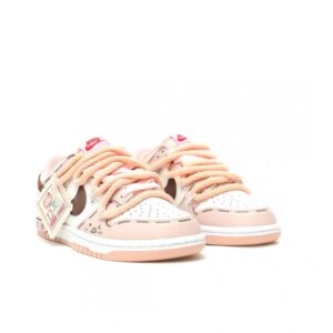 【AT13369】オフホワイトとナイキのコラボSB Dunk Lowローズカラースポーツシューズ | OffWhite x Nike