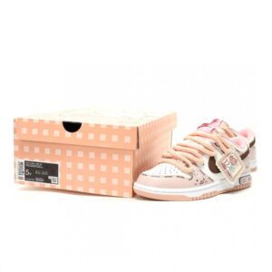 【AT13369】オフホワイトとナイキのコラボSB Dunk Lowローズカラースポーツシューズ | OffWhite x Nike