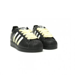 【AT13581】adidas OriginalsのスーパースターIIシェルトゥ | 黒から黄色へのグラデーションカラー | スエードレザーアッパー | Adidas Superstar