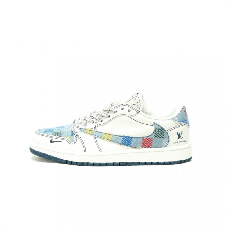 【AT13977】Louis Vuitton x Travis Scott x Nike Air Jordan 1 Low スニーカー | Louis Vuitton x Nike