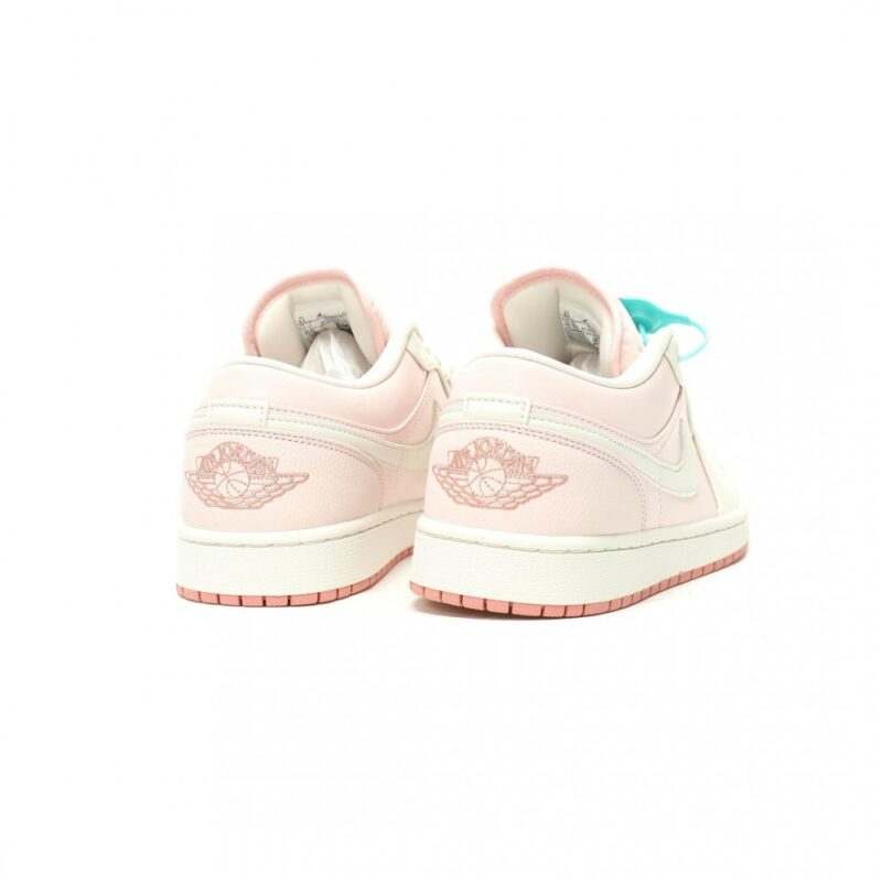 【AT14004】ナイキ Air Jordan 1 Lowクラシックスニーカー - ふわふわピンクアイボリー、高品質の牛革素材、防滑耐摩耗性アウトソール | Nike Air Jordan
