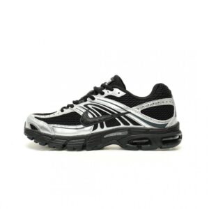 【AT14034】ニュースタイル👟🔥 Nike Air Max Moto 2Kシリーズ レトロランニングシューズ - メタルシルバーとブラックのユニセックスデザイン | Nike Air Max