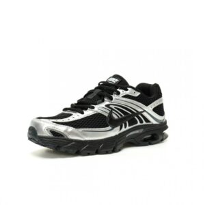 【AT14034】ニュースタイル👟🔥 Nike Air Max Moto 2Kシリーズ レトロランニングシューズ - メタルシルバーとブラックのユニセックスデザイン | Nike Air Max