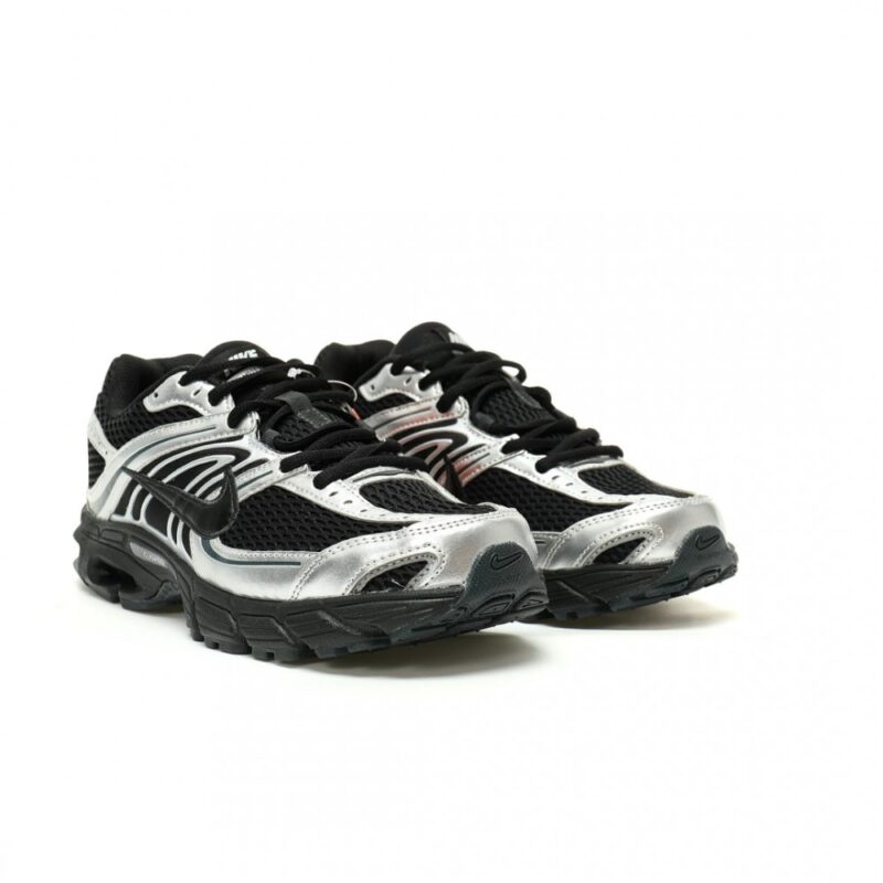 【AT14034】ニュースタイル👟🔥 Nike Air Max Moto 2Kシリーズ レトロランニングシューズ - メタルシルバーとブラックのユニセックスデザイン | Nike Air Max